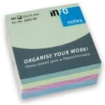 ΧΑΡΤΑΚΙΑ ΚΥΒΟΣ 4 ΧΡΩΜΑΤΑ ΠΑΣΤΕΛ 75X75MM 400Φ INFO NOTES