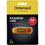 ΣΤΙΚΑΚΙ ΜΝΗΜΗΣ 64GB USB 2.0 RAINBOW LINE ORANGE INTENSO