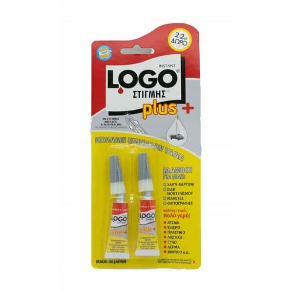 ΚΟΛΛΑ ΣΤΙΓΜΗΣ ΙΔΑΝΙΚΗ ΓΙΑ ΧΑΡΤΙΑ ΧΑΡΤΟΝΙΑ ΜΟΝΤΕΛΙΣΜΟ 2+2ΓΡ ΔΩΡΟ LOGO PLUS
