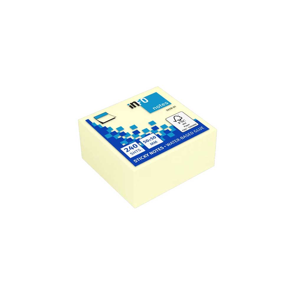 avtokollita-chartakia-mini-kyvos-50x50mm-kitrino-240f-5658-01-info-notes ΑΥΤΟΚΟΛΛΗΤΑ ΧΑΡΤΑΚΙΑ MINI ΚΥΒΟΣ 50x50MM ΚΙΤΡΙΝΟ 240Φ (5658-01) INFO NOTES - Image 1