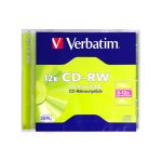 ΕΠΑΝΕΓΓΡΑΨΙΜΟΣ ΔΙΣΚΟΣ CD-RW 700MB 80MIN (8X-12X) JEWEL CASE - VERBATIM