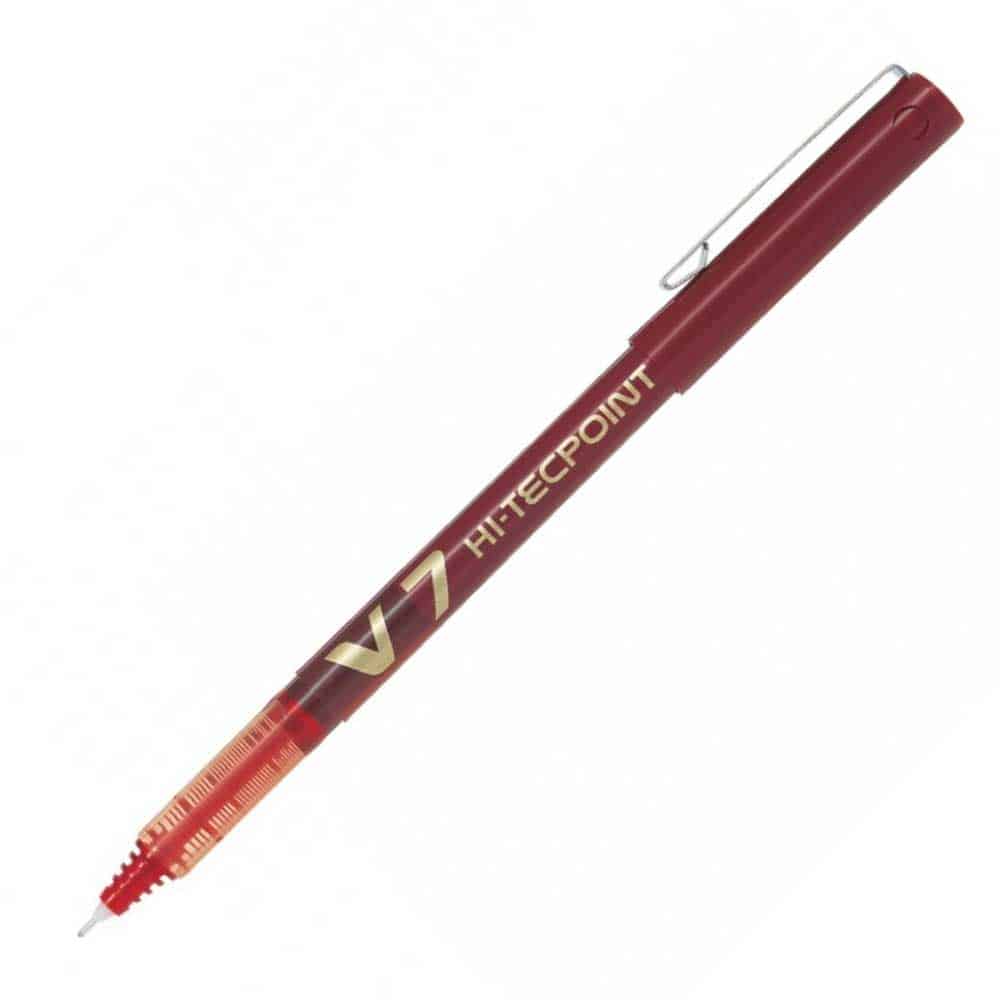 3860463-stylo-markadorakihitcpoint-v7-0.5l ΣΤΥΛΟ ΜΑΡΚΑΔΟΡΑΚΙ HI-TECPOINT V7 0.7mm ΚΟΚΚΙΝΟ PILOT - Image 1