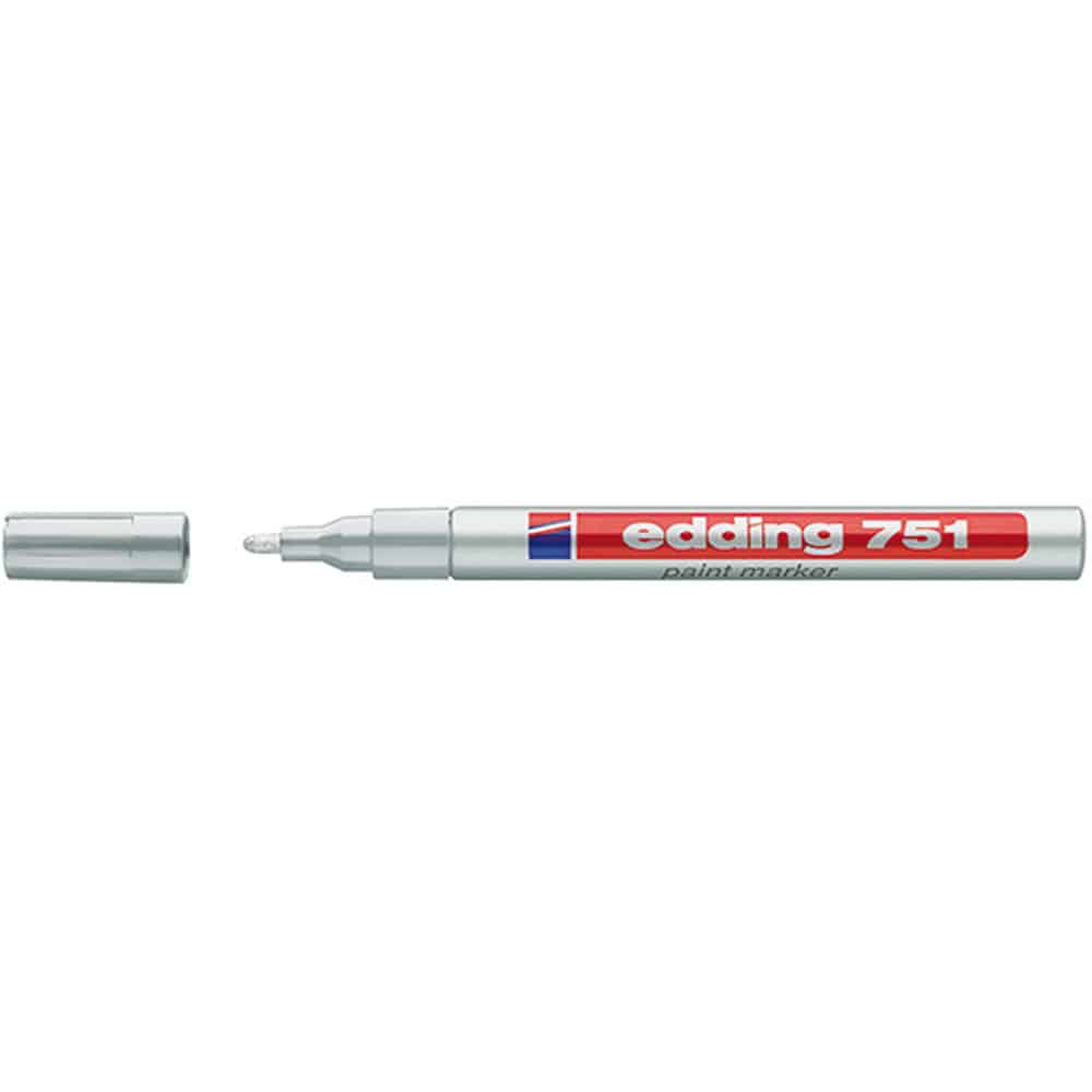 3864160-markadoros-edding-751-asimi ΜΑΡΚΑΔΟΡΟΣ ΑΝΕΞΙΤΗΛΟΣ 1mm-2mm F ΑΣΗΜΙ 751 EDDING - Image 1