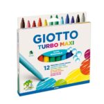 ΜΑΡΚΑΔΟΡΟΙ ΖΩΓΡΑΦΙΚΗΣ MAXI TURBO SUPERWASHABLE 12 ΤΕΜ. GIOTTO