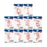 ΜΠΑΛΟΝΙ ΑΡΙΘΜΟΣ METΑΛΛΙΖΕ ΧΡΩΜΑ ROSEGOLD - SILVΕR ΜΕΓΕΘΟΣ 40CM STYLEX