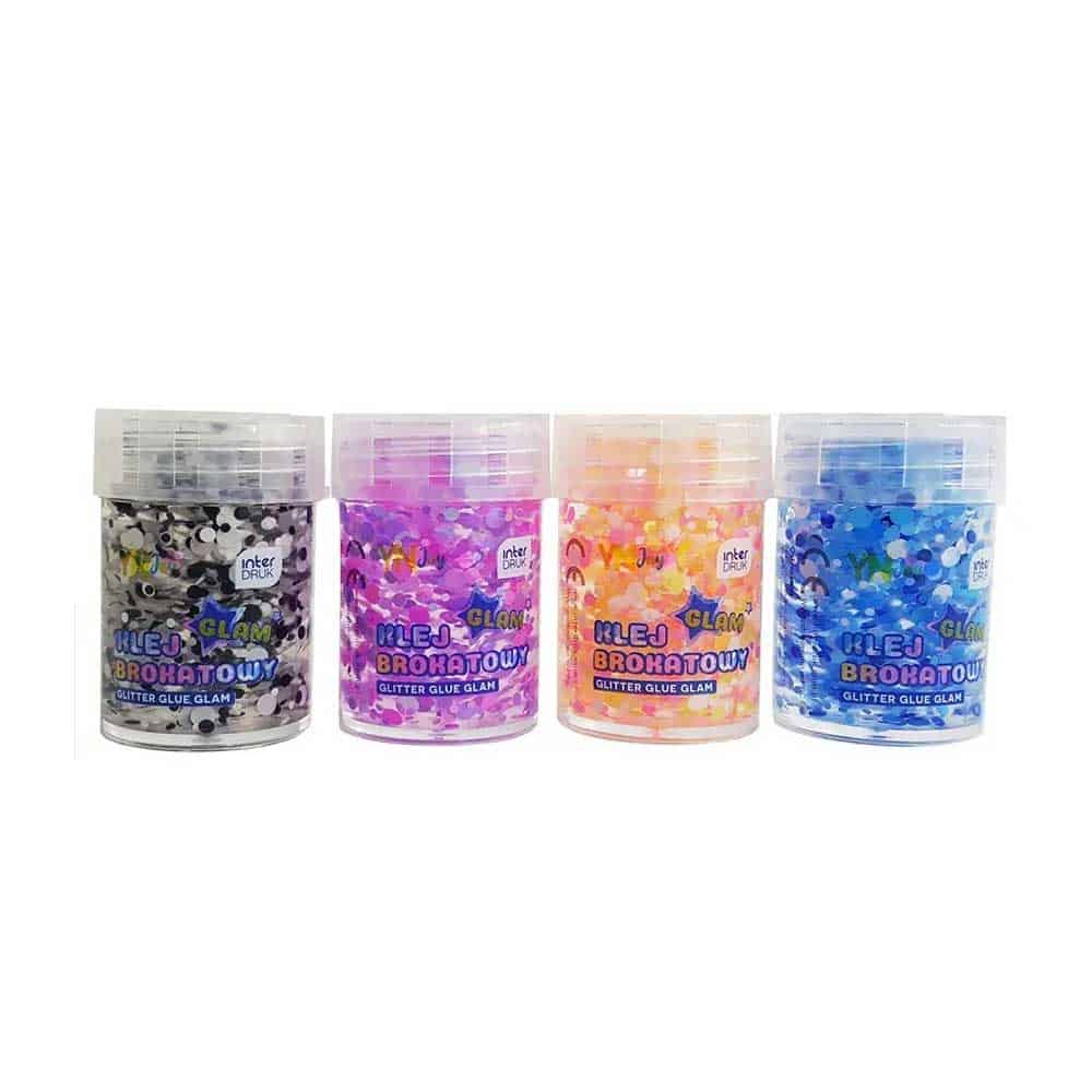8120085-glue-glam-interdruk-diafora-xromata ΚΟΛΛΑ ΡΕΥΣΤΗ ΜΕ ΓΥΑΛΛΙΣΤΕΡΕΣ ΠΟΥΛΙΕΣ ΣΕ ΔΙΑΦΟΡΑ ΧΡΩΜΑΤΑ INTERDRUK - Image 1