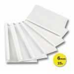 ΕΞΩΦΥΛΛΑ ΘΕΡΜΟΚΟΛΛΗΣΗΣ ΒΙΒΛΙΟΔΕΣΙΑΣ 6mm Α4 ΔΙΑΦΑΝΑ ΜΕ ΛΕΥΚΗ ΡΑΧΗ 25ΤΜΧ ΓΙΑ 60 ΦΥΛΛΑ OPUS