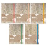 ΣΗΜΕΙΩΜΑΤΑΡΙΟ ΜΕ ΛΑΣΤΙΧΟ ΦΕΛΛΟΣ ΔΙΑΦ. ΧΡΩΜΑΤΑ 14Χ20CM 96Φ MUST