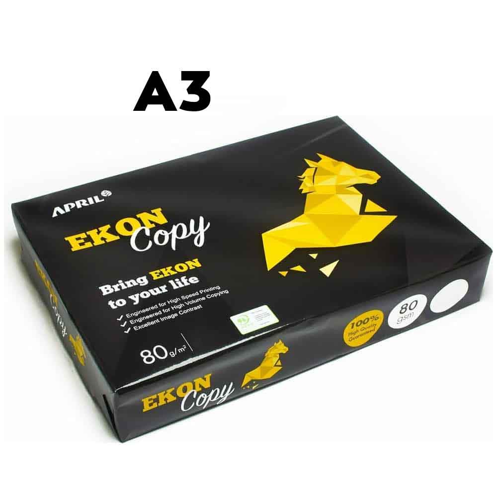 8020715-A3-80GR-EKON-COPY-APRIL ΧΑΡΤΙ ΞΗΡΟΓΡΑΦΙΚΟ Α3 80GR 500ΣΕΛ EKON COPY APRIL - Image 1