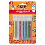 ΚΟΛΛΑ ΜΕ ΧΡΥΣΟΣΚΟΝΗ KIDS GLITTER GLUE METALLIC 6 ΤΕΜΑΧΙΑ BIC