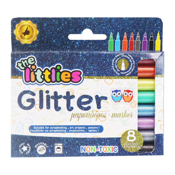 ΜΑΡΚΑΔΟΡΟΙ ΜΕ GLITTER ΣΕΤ 8ΤΜΧ THE LITTLIES