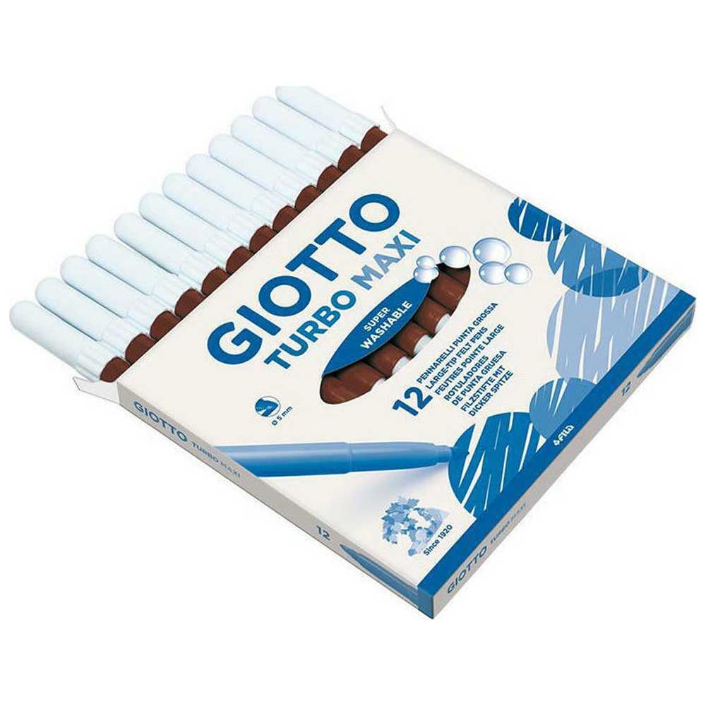 4161135-markadoroi-zografikis-turbo-color-superwashable-12-tem-monochromia-kafe-giotto ΜΑΡΚΑΔΟΡΟΙ ΖΩΓΡΑΦΙΚΗΣ TURBO COLOR SUPERWASHABLE 12 ΤΕΜ. ΜΟΝΟΧΡΩΜΙΑ ΚΑΦΕ GIOTTO - Image 1