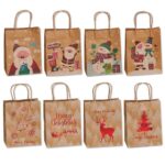 ΣΑΚΟΥΛΑ ΜΕ ΣΤΡΙΦΤΟ ΧΕΡΟΥΛΙ ΧΑΡΤΙΝΗ ΧΡΙΣΤΟΥΓΕΝΝΙΑΤΙΚΗ 21Χ18Χ8