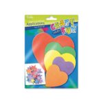 ΔΙΑΚΟΣΜΗΤΙΚΕΣ ΚΑΡΔΙΕΣ ΑΦΡΟΥ - ΤΣΟΧΑΣ ΠΟΛΥΧΡΩΜΕΣ ΣΕΤ 5ΤΜΧ EUROTRADE - Image 2