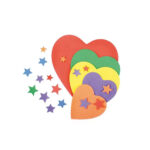 ΔΙΑΚΟΣΜΗΤΙΚΕΣ ΚΑΡΔΙΕΣ ΑΦΡΟΥ - ΤΣΟΧΑΣ ΠΟΛΥΧΡΩΜΕΣ ΣΕΤ 5ΤΜΧ EUROTRADE