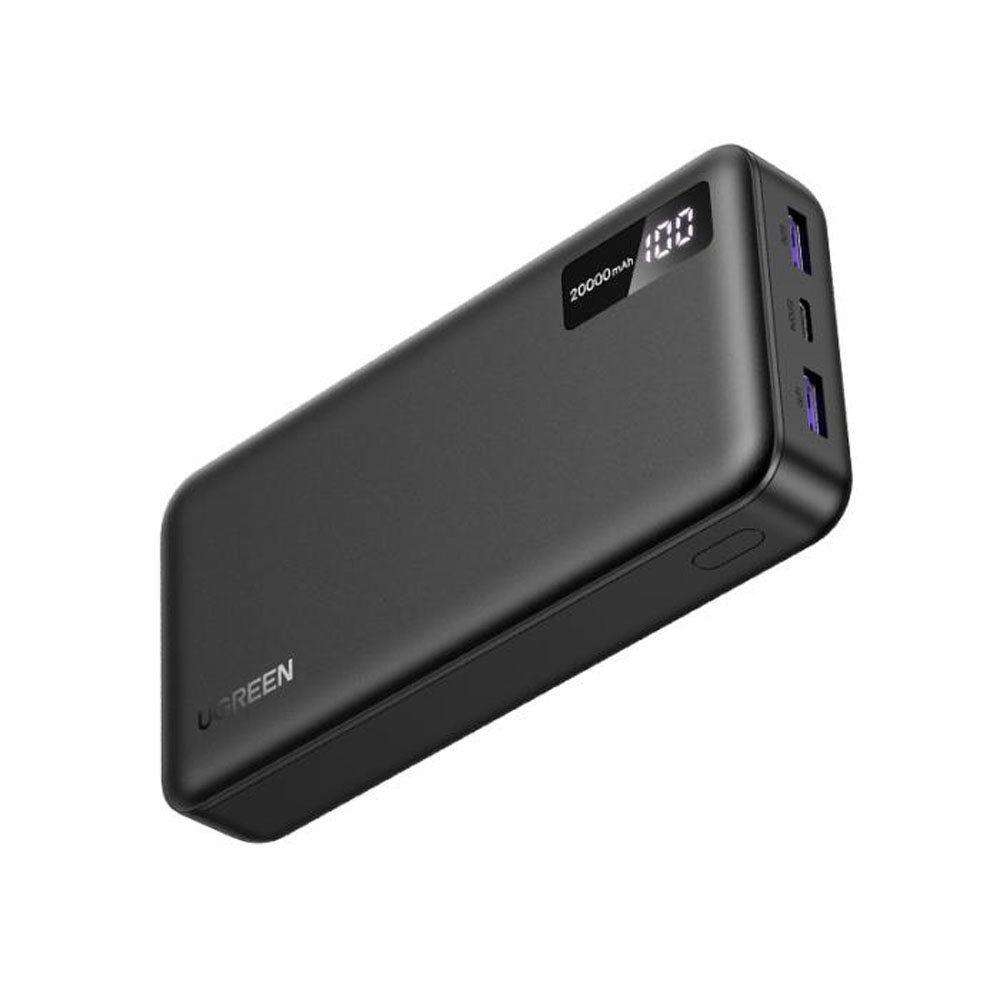 3230106-power-bank-2xusb-a-1xusb-c-20000mah-20w-bez-pb312-ugreen_0002_Layer 14 POWER BANK 2xUSB-A 1xUSB-C 20000mAh 20W ΜΑΥΡΟ PB312 UGREEN - Image 1