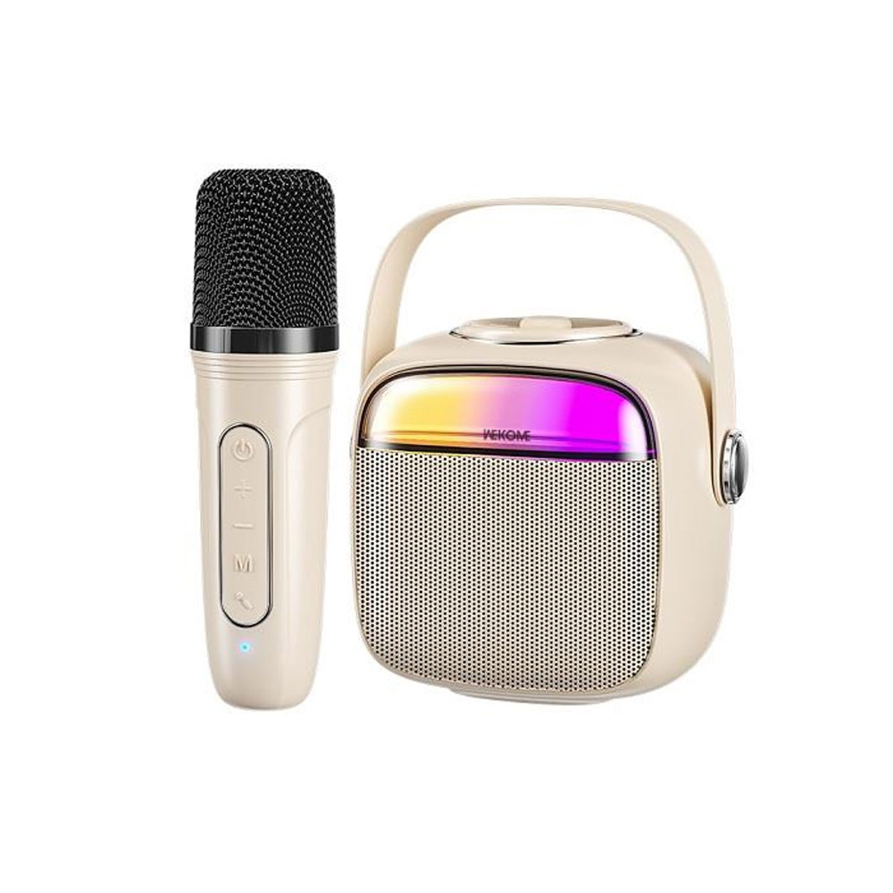 3230127-icheio-bluetooth-mini-karaoke-d43-beige-bez-wekome ΗΧΕΙΟ BLUETOOTH MINI KARAOKE D43 BEIGE ΜΠΕΖ WEKOME - Image 1