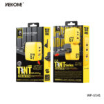 ΑΝΤΑΠΤΟΡΑΣ ΦΟΡΤΙΣΗΣ QC3.0 & POWER DELIVERY GaN 2xUSB-C USB-A 67W WP-U141 YELLOW ΚΙΤΡΙΝΟ WEKOME - Image 4