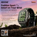 SMARTWATCH ΠΑΛΜΟΓΡΑΦΟΣ TOUGHAN SERIES IP67 SPORTS NFC WIRELESS CALLING GREY ΓΚΡΙ WH-03 WEKOME - Image 4