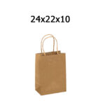 ΣΑΚΟΥΛΑ ΜΕ ΣΤΡΙΦΤΟ ΧΕΡΟΥΛΙ ΧΑΡΤΙΝΗ ΚΡΑΦΤ 24Χ22Χ10 ΝΑΚΟΣ