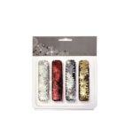 ΧΡΙΣΤΟΥΓΕΝΝΙΑΤΙΚΑ ΣΤΡΑΣΑΚΙΑ ΧΙΟΝΙΟΥ ΣΕ 4 ΧΡΩΜΑΤΑ ΚΟΚΚΙΝΟ ΧΡΥΣΟ ΑΣΗΜΙ ΚΑΙ ΙΡΙΔΙΖΟΝ ΛΕΥΚΟ GLOREX INSPIRATIONS