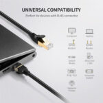 ΚΑΛΩΔΙΟ ΔΙΚΤΥΟΥ ETHERNET CAT7 F/FTP PURE COPPER 15m ΜΑΥΡΟ NW107 UGREEN - Image 6