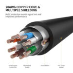 ΚΑΛΩΔΙΟ ΔΙΚΤΥΟΥ ETHERNET CAT7 F/FTP PURE COPPER 15m ΜΑΥΡΟ NW107 UGREEN - Image 4