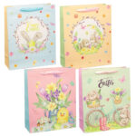 ΣΑΚΟΥΛΑ ΜΕ ΚΟΡΔΕΛΑ ΠΛΑΣΤΙΚΟΠΟΙΗΜΕΝΗ ΜΑΤ ΜΕ ΣΧΕΔΙΟ ΠΑΣΧΑΛΙΝΟ 32x26x10 NAKOS