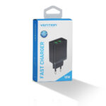 ΦΟΡΤΙΣΤΗΣ USB-A ΜΕ 2 ΘΥΡΕΣ 18W ΜΑΥΡΟ FBAB0-EU VENTION