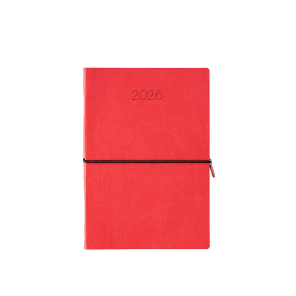 ΗΜΕΡΟΛΟΓΙΟ ΗΜΕΡΗΣΙΟ ΕΥΚΑΜΠΤΟ ΕΞΩΦΥΛΛΟ ΔΕΡΜΑΤΙΝΗ ΚΑΙ ΛΑΣΤΙΧΟ WIGGLY 17x24 2026 ΛΙΝΑΡΔΑΤΟΣ