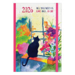 ΗΜΕΡΟΛΟΓΙΟ ΗΜΕΡΗΣΙΟ ΣΚΛΗΡΟ ΕΞΩΦΥΛΛΟ ΜΕ ΣΧΕΔΙΟ ΚΑΙ ΛΑΣΤΙΧΟ 2025 CATS 10X14 ΛΙΝΑΡΔΑΤΟΣ