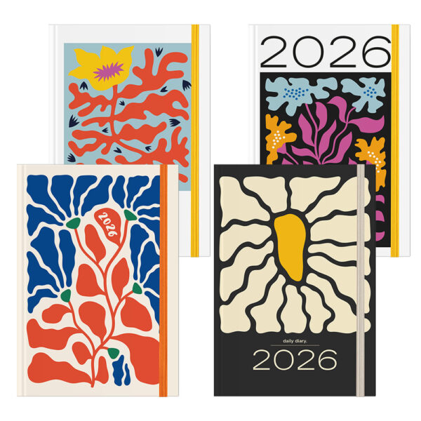 ΗΜΕΡΟΛΟΓΙΟ ΗΜΕΡΗΣΙΟ ΣΚΛΗΡΟ ΕΞΩΦΥΛΛΟ ΜΕ ΣΧΕΔΙΟ ΚΑΙ ΛΑΣΤΙΧΟ 2026 FLORO 12X17 ΛΙΝΑΡΔΑΤΟΣ