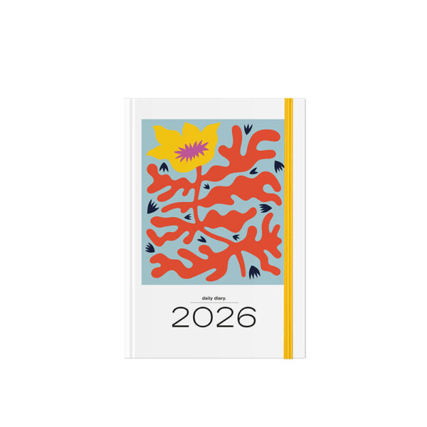 ΗΜΕΡΟΛΟΓΙΟ ΗΜΕΡΗΣΙΟ ΣΚΛΗΡΟ ΕΞΩΦΥΛΛΟ ΜΕ ΣΧΕΔΙΟ ΚΑΙ ΛΑΣΤΙΧΟ 2026 FLORO 12X17 ΛΙΝΑΡΔΑΤΟΣ