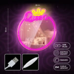 ΚΑΘΡΕΠΤΗΣ ΜΕ ΦΩΤΙΣΤΙΚΟ LED NEON ΚΑΛΩΔΙΟ USB MIRROR QUEEN FMNE04 FOREVER LIGHT