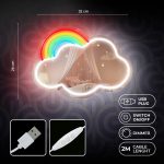 ΚΑΘΡΕΠΤΗΣ ΜΕ ΦΩΤΙΣΤΙΚΟ LED NEON ΚΑΛΩΔΙΟ USB MIRROR CLOUD FMNE05 FOREVER LIGHT