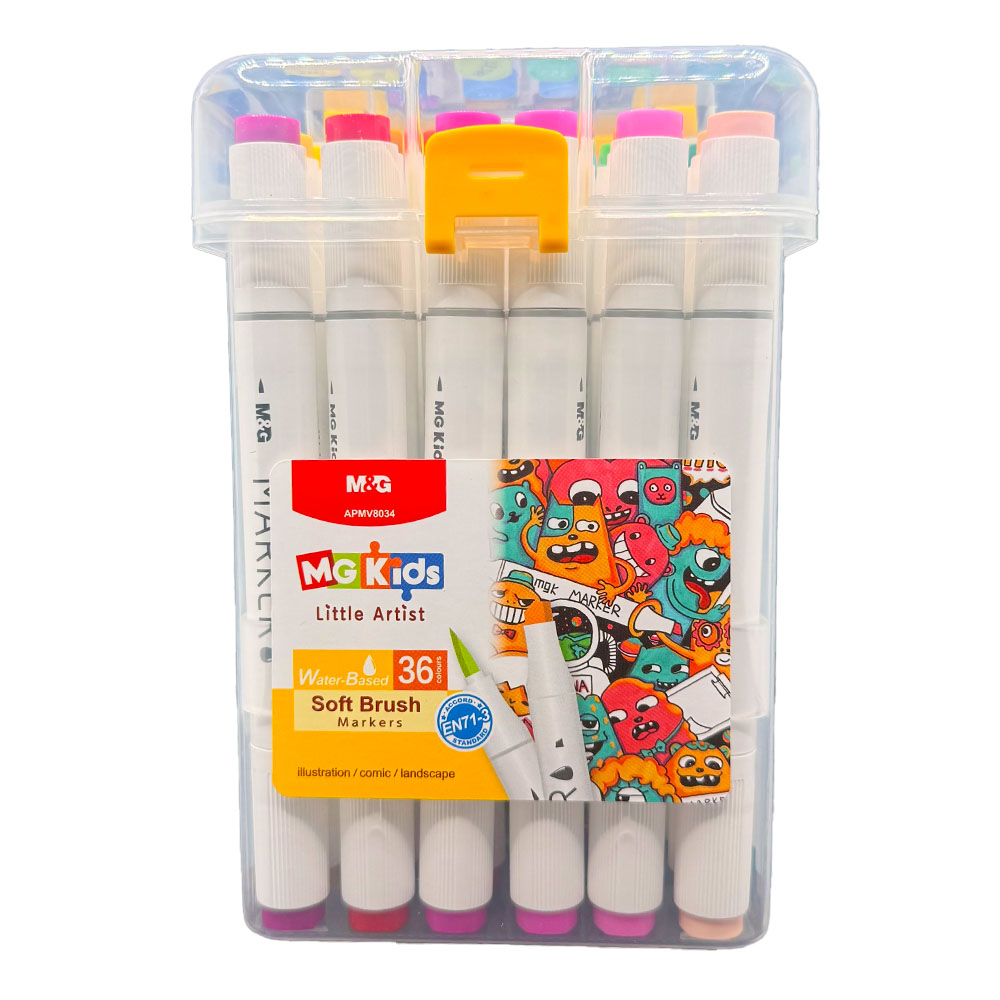 markadoroi-zografikis-eikonografisis-paidikoi-nerou-diplis-mytis-broad-brush-set-36-apmv8034-mg-_0006_Vibrance 1 copy 2 ΜΑΡΚΑΔΟΡΟΙ ΖΩΓΡΑΦΙΚΗΣ ΕΙΚΟΝΟΓΡΑΦΗΣΗΣ ΠΑΙΔΙΚΟΙ ΝΕΡΟΥ ΔΙΠΛΗΣ ΜΥΤΗΣ BROAD & BRUSH ΣΕΤ 36 ΧΡΩΜΑΤΩΝ APMV8034 M&G STATIONERY - Image 1