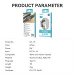 ΚΑΛΩΔΙΟ ΦΟΡΤΙΣΗΣ ΓΙΑ APPLE WATCH USB-C 5W 1m PD WL-18 BWOO - Image 12