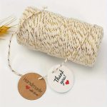 ΚΟΡΔΟΝΙ ΣΥΣΚΕΥΑΣΙΑΣ ΔΩΡΩΝ 2mmx100m ΔΙΧΡΩΜΟ ΛΕΥΚΟ-ΧΡΥΣΟ ΧΡΙΣΤΟΥΓΕΝΝΙΑΤΙΚΟ - Image 2