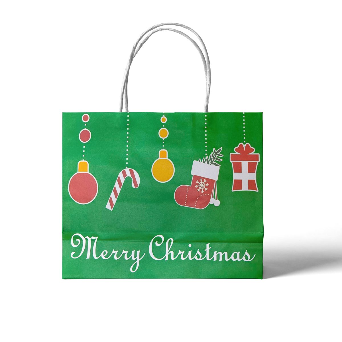 ΣΑΚΟΥΛΑ ΜΕ ΣΤΡΙΦΤΟ ΧΕΡΟΥΛΙ ΧΑΡΤΙΝΗ ΧΡΙΣΤΟΥΓΕΝΝΙΑΤΙΚΗ MERRY CHRISTMAS 24x32x11 XENOS - Image 2