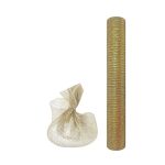 ΥΦΑΣΜΑ ΔΙΧΤΥΩΤΟ ΧΡΙΣΤΟΥΓΕΝΝΙΑΤΙΚΟ ΣΕ ΡΟΛΟ ΧΡΥΣΟ 3m x 50cm