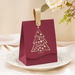 ΚΟΥΤΙ ΔΩΡΟΥ ΧΡΙΣΤΟΥΓΕΝΝΙΑΤΙΚΟ ΧΡΩΜΑΤΙΣΤΟ 10cmx6,7cmx13cm ΚΟΚΚΙΝΟ ΜΕ ΔΕΝΤΡΟ MERRY CHRISTMAS - Image 2