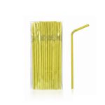 ΧΑΡΤΙΝΑ ΚΑΛΑΜΑΚΙΑ ΣΠΑΣΤΑ ΧΡΩΜΑΤΙΣΤΑ ΚΙΤΡΙΝΟ 24cm (40 ΤΜΧ) HOMIE