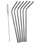 ΜΕΤΑΛΛΙΚΑ ΚΑΛΑΜΑΚΙΑ STAINLESS STEEL ΑΣΗΜΙ ΜΕ ΚΛΙΣΗ 21CM & ΒΟΥΡΤΣΑΚΙ (ΣΕΤ 6 ΤΜΧ) HOMIE