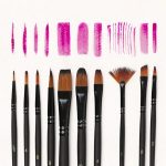 ΠΙΝΕΛΟ ΜΕ ΤΡΙΧΑ ΠΟΝΥ PONY HAIR & BRISTLE ΣΤΡΟΓΓΥΛΗΣ ΜΥΤΗΣ ΣΕΤ 6 ΤΜΧ No 2-4-6-8-10-12 THE LITTLIES - Image 2