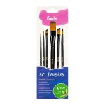 ΣΕΤ ΚΑΛΛΙΤΕΧΝΙΚΑ ΠΙΝΕΛΑ ΜΕ ΣΥΝΘΕΤΙΚΗ ΤΡΙΧΑ NYLON - 6 ΤΕΜΑΧΙΑ GR-PA06 FIORELLO