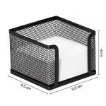 ΜΕΤΑΛΛΙΚΗ ΒΑΣΗ ΣΗΜΕΙΩΣΕΩΝ ΔΙΑΤΡΗΤΗ MESH 9,5x9,5x6cm ΜΑΥΡΟ +EFO