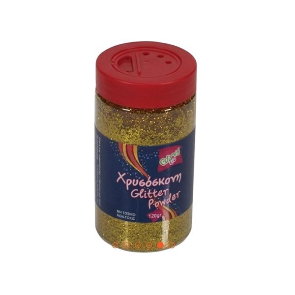 ΧΡΥΣΟΣΚΟΝΗ ΑΛΑΤΙΕΡΑ GLITTER POWDER 120GR ΧΡΥΣΟ GROOVY