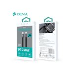 ΚΑΛΩΔΙΟ USB-C ΣΕ USB-C 240W PD METAL WOVEN FLAT 1.5M - ULTRA3 ΜΠΛΕ DEVIA - Image 2
