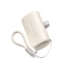 POWERBANK 10000MAH PD 22.5W ΜΠΕΖ ΤΑΧΕΙΑ ΦΟΡΤΙΣΗ ΜΕ ΕΝΣΩΜΑΤΩΜΕΝΟ ΚΑΛΩΔΙΟ WP-113 BEIGE WEKOME