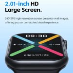 SMARTWATCH ΜΑΥΡΟ 2.01" HD ΟΘΟΝΗ & ΠΡΟΗΓΜΕΝΗ ΠΑΡΑΚΟΛΟΥΘΗΣΗ ΥΓΕΙΑΣ WH-08 BLACK WEKOME - Image 5